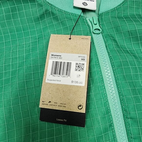 NWT Nike Sportswear Essentials Woven Varsity Bomber Jacket windbreaker XS - Picture 7 of 12